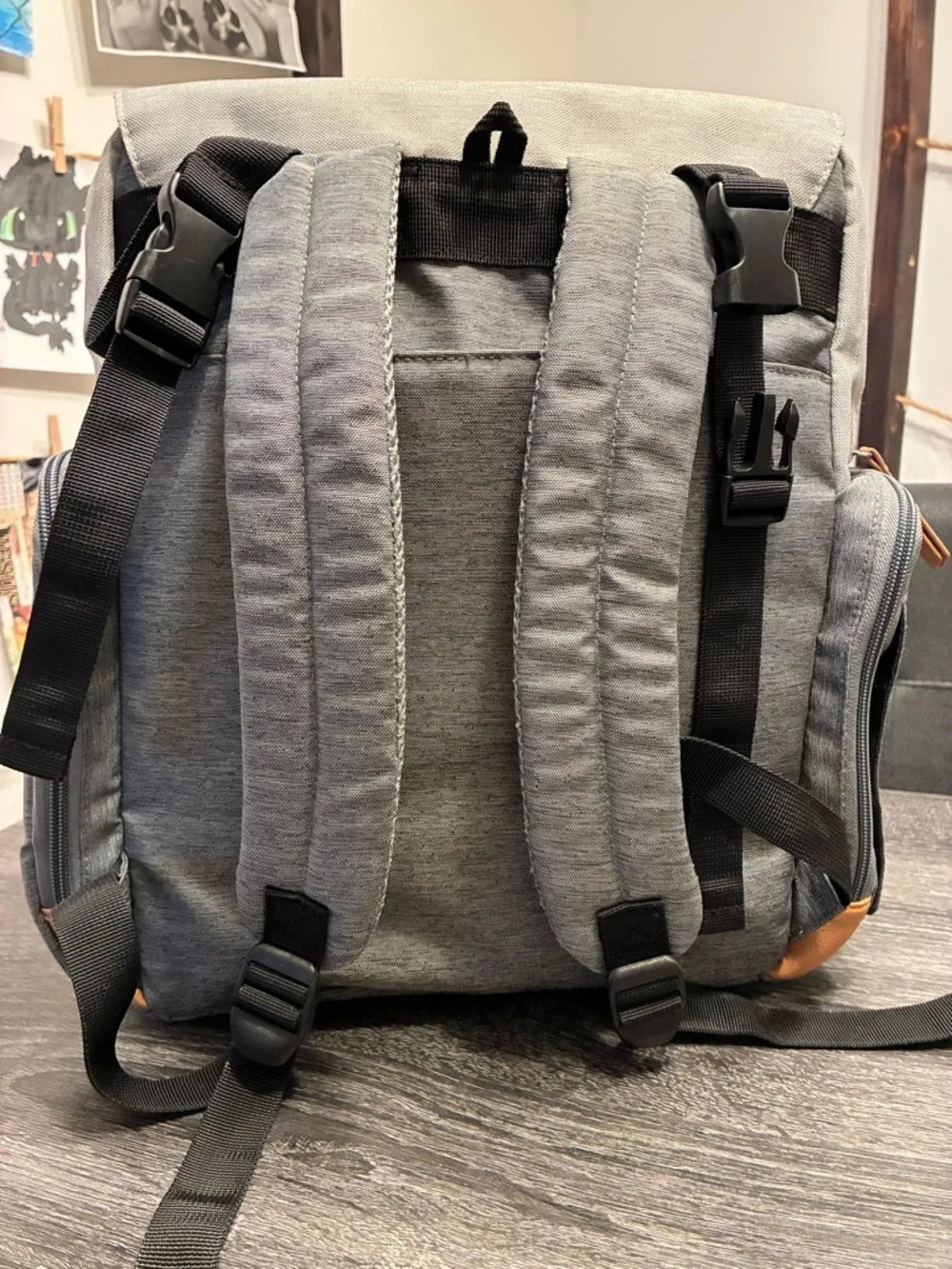 🍼 iPack Baby Diaper Bag Backpack Gray Insulated Pockets
